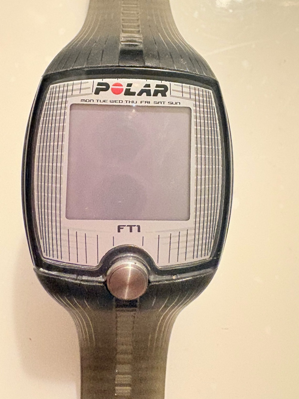 Polar FT1 Heart Rate Monitor Wristwatch Receiver, Black/ Silver As-Is For Repair